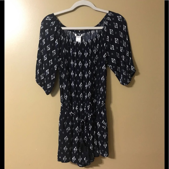 Esley Tops - Esley Navy and White Romper Size Medium